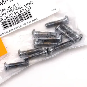 Midwest Acorn Nut Company CHROME PLATED BUTTON HEAD ALLEN SCREWS ASSORTMENT