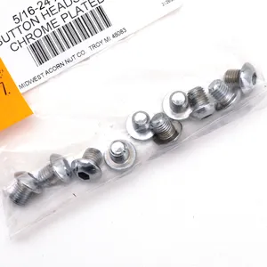 Midwest Acorn Nut Company CHROME PLATED BUTTON HEAD ALLEN SCREWS ASSORTMENT