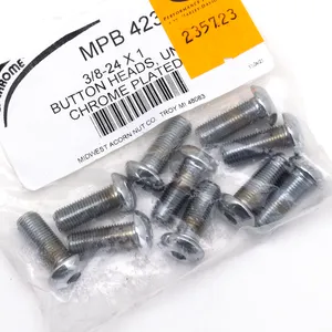 Midwest Acorn Nut Company CHROME PLATED BUTTON HEAD ALLEN SCREWS ASSORTMENT