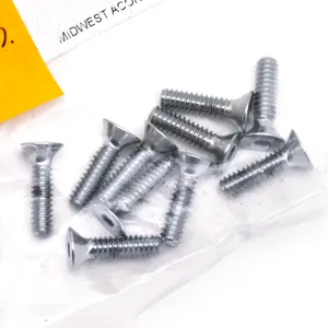 Midwest Acorn Nut Company CHROME PLATED COUNTER SUNK FLAT HEAD SOCKET SCREWS