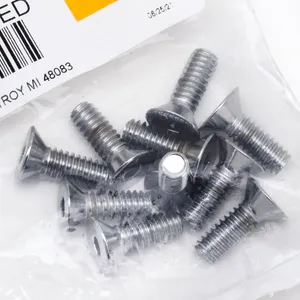 Midwest Acorn Nut Company CHROME PLATED COUNTER SUNK FLAT HEAD SOCKET SCREWS