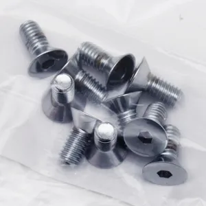 Midwest Acorn Nut Company CHROME PLATED COUNTER SUNK FLAT HEAD SOCKET SCREWS
