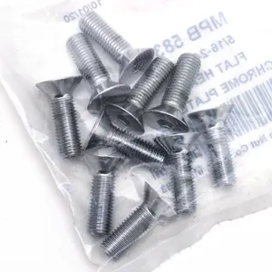 Midwest Acorn Nut Company CHROME PLATED COUNTER SUNK FLAT HEAD SOCKET SCREWS