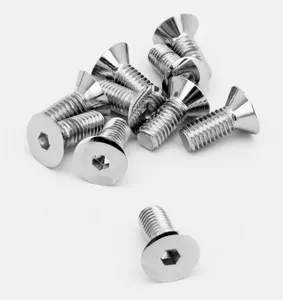 Midwest Acorn Nut Company CHROME PLATED COUNTER SUNK FLAT HEAD SOCKET SCREWS