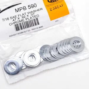 Midwest Acorn Nut Company CHROME PLATED FLAT WASHERS ASSORTMENT