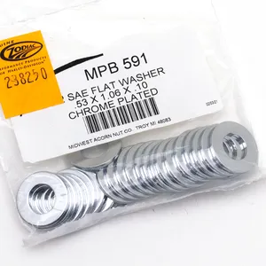 Midwest Acorn Nut Company CHROME PLATED FLAT WASHERS ASSORTMENT