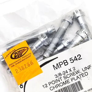 Midwest Acorn Nut Company CHROME PLATED 12 POINT BOLT ASSORTMENT TRAY
