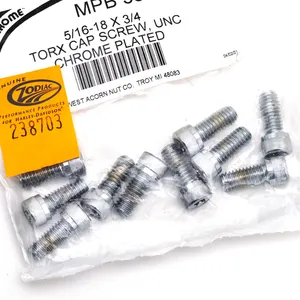 Midwest Acorn Nut Company CHROME PLATED TORX HEAD SCREWS ASSORTMENT