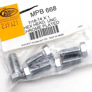 Midwest Acorn Nut Company CHROME PLATED UNC HEX HEAD CAP SCREWS ASSORTMENT
