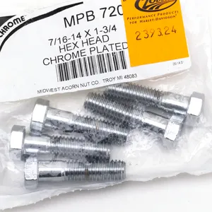 Midwest Acorn Nut Company CHROME PLATED UNC HEX HEAD CAP SCREWS ASSORTMENT