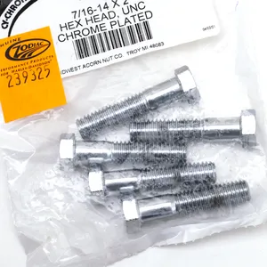 Midwest Acorn Nut Company CHROME PLATED UNC HEX HEAD CAP SCREWS ASSORTMENT