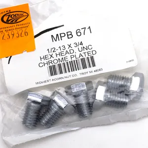 Midwest Acorn Nut Company CHROME PLATED UNC HEX HEAD CAP SCREWS ASSORTMENT