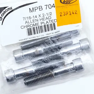 Midwest Acorn Nut Company CHROME PLATED 7/16'' UNC ALLEN HEAD SCREW ASSORTMENT