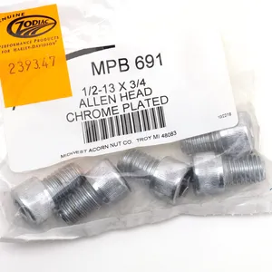 Midwest Acorn Nut Company CHROME PLATED 1/2'' UNC ALLEN HEAD SCREW ASSORTMENT