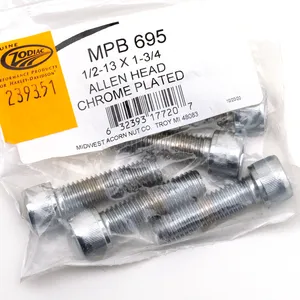 Midwest Acorn Nut Company CHROME PLATED 1/2'' UNC ALLEN HEAD SCREW ASSORTMENT