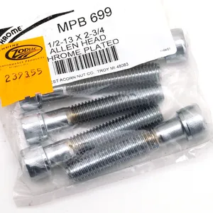 Midwest Acorn Nut Company CHROME PLATED 1/2'' UNC ALLEN HEAD SCREW ASSORTMENT