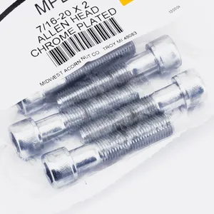 Midwest Acorn Nut Company CHROME PLATED UNF ALLEN HEAD SCREWS ASSORTMENT TRAY