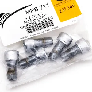 Midwest Acorn Nut Company CHROME PLATED UNF ALLEN HEAD SCREWS ASSORTMENT TRAY