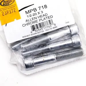 Midwest Acorn Nut Company CHROME PLATED UNF ALLEN HEAD SCREWS ASSORTMENT TRAY