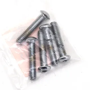 Midwest Acorn Nut Company ASSORTMENT TRAY OF CHROME PLATED LARGER BUTTON HEAD ALLEN SCREWS