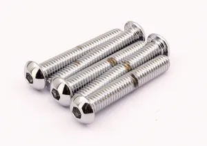 Midwest Acorn Nut Company ASSORTMENT TRAY OF CHROME PLATED LARGER BUTTON HEAD ALLEN SCREWS