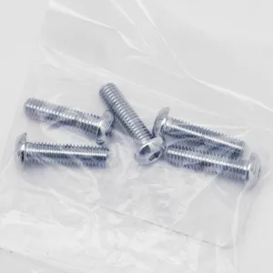 Midwest Acorn Nut Company ASSORTMENT TRAY OF CHROME PLATED LARGER BUTTON HEAD ALLEN SCREWS