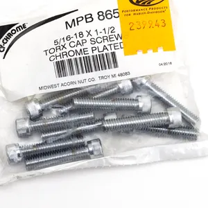 Midwest Acorn Nut Company CHROME PLATED SOCKET HEAD TORX SCREW ASSORTMENT