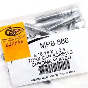 Midwest Acorn Nut Company CHROME PLATED SOCKET HEAD TORX SCREW ASSORTMENT