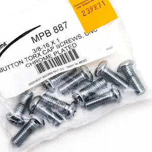 Midwest Acorn Nut Company CHROME PLATED BUTTON HEAD TORX SCREW ASSORTMENT