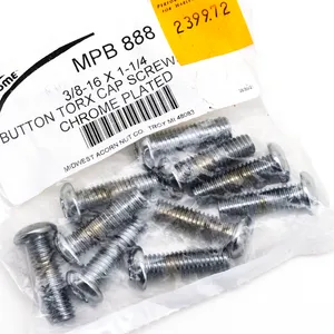 Midwest Acorn Nut Company CHROME PLATED BUTTON HEAD TORX SCREW ASSORTMENT