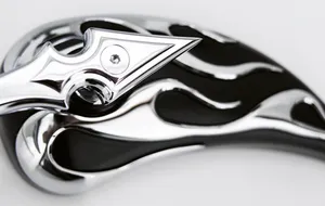 Zodiac (Genuine Zodiac Products) CHROME & BLACK FLAME MIRRORS