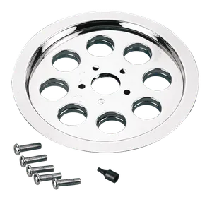 Zodiac (Genuine Zodiac Products) CHROME 8-HOLE REAR WHEEL BELT PULLEY INSERTS
