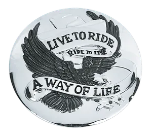 Zodiac (Genuine Zodiac Products) LIVE TO RIDE GAS CAP COVER