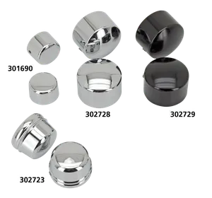 Zodiac (Genuine Zodiac Products) CHROME & BLACK FRONT AXLE CAPS