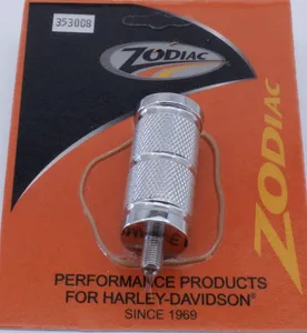 Zodiac (Genuine Zodiac Products) RETRO STYLE KNURLED BILLET ALUMINUM FOOT & SHIFTER PEGS