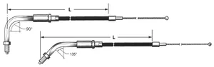 Barnett Clutches & Cables T02 - THROTTLE & IDLE CABLE 1981-1989 BIG TWIN & 1981-1985 SPORTSTER
