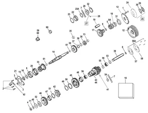Zodiac (Genuine Zodiac Products) TRANSMISSION GEARS & SHAFTS FOR 4-SPEED BIG TWIN