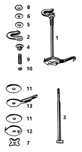 Samwel Supplies OLD STYLE SPRINGER FORK STEERING DAMPER 1936-1957