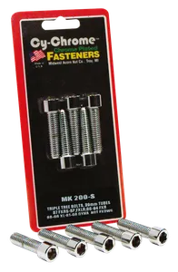 Midwest Acorn Nut Company ALLEN HEAD CHROME TRIPLE TREE PINCH BOLTS