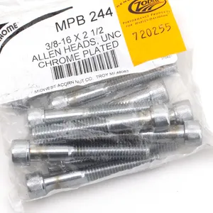 Midwest Acorn Nut Company CHROME PLATED GRADE-8 ALLEN HEAD SOCKET SCREWS