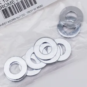 Midwest Acorn Nut Company SPECIAL SIZE CHROME-PLATED FLAT WASHERS
