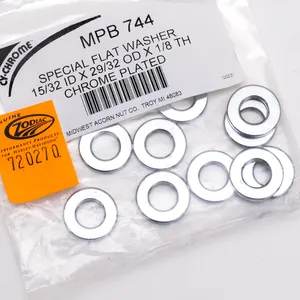 Midwest Acorn Nut Company SPECIAL SIZE CHROME-PLATED FLAT WASHERS