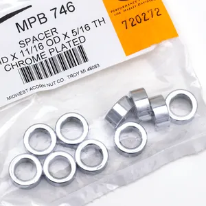 Midwest Acorn Nut Company SPECIAL SIZE CHROME-PLATED FLAT WASHERS