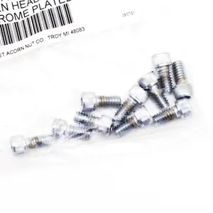 Midwest Acorn Nut Company CHROME PLATED GRADE-8 ALLEN HEAD SOCKET SCREWS