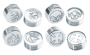 Midwest Acorn Nut Company CHROME BOLT COVERS FOR HEX, ALLEN AND BUTTONHEAD BOLTS