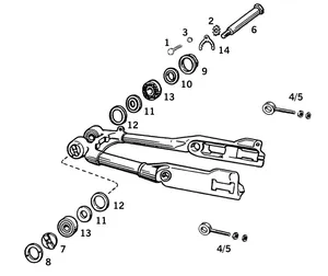 Eastern MC Parts SWINGARM PARTS FOR SPORTSTER 1954-1981