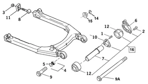 Zodiac (Genuine Zodiac Products) SWINGARM PARTS FOR XL & XR SPORTSTER 2004-2022