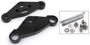 Zodiac (Made in Europe) Fat Bubba Triple Tree Kit, Black Anodized, 3°