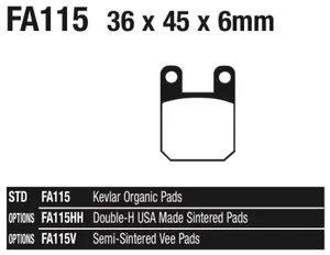 EBC BRAKE PADS FOR AFTER MARKET CALIPERS