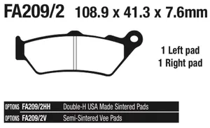 EBC EBC REAR DISC BRAKE PADS